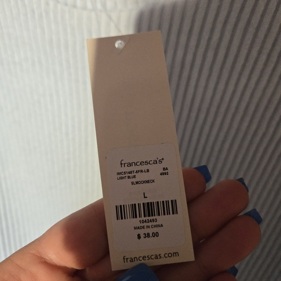 NWT francescas ribbed mock neck tank top - Picture 2 of 5